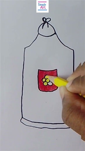 Apron 🤩 Easy Drawing #art #drawing #colouring #satisfying #howtodraw #tutorial #viral #apron