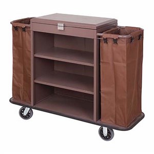 [Hot Item] Hotel Plastic Linen Cart Housekeeping Room Service Trolley