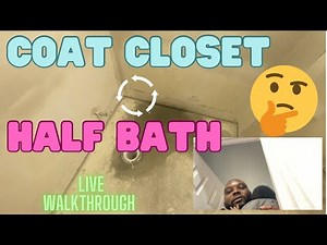 Coat closet converted into a half bath! ￼