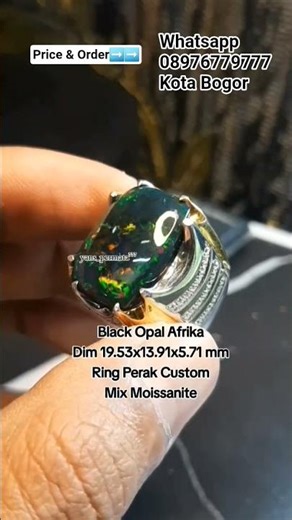 Batu Black Opal Afrika Jarong Mantap Menyala🔥🔥🔥