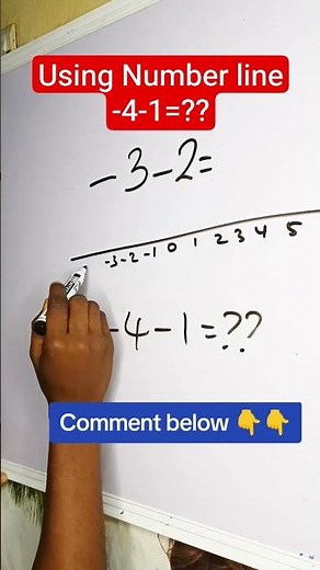 Subtracting Integers Using a Number Line #mathshorts #shortviral #numberline #millionviews