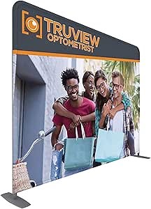 Custom Straight Tension Fabric Display Backdrop, Step and Repeat Backdrops for Events, Trade Show Display Backdrop Booth (Graphic Only, 10x8ft Double Sided Print)