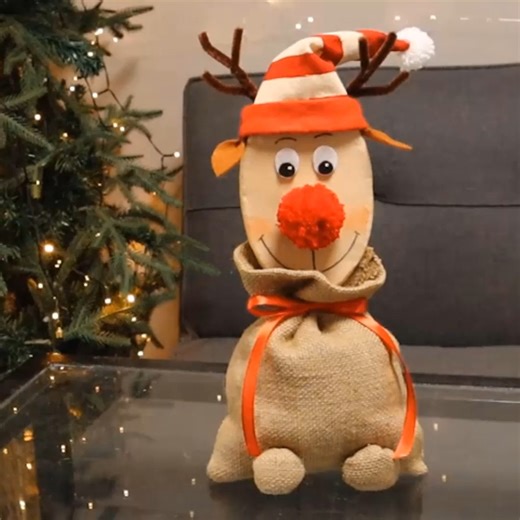 97K views · 1.1K reactions | DIY burlap reindeer gift bag | Life and Fun Story | Facebook