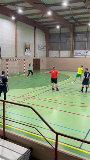 Handball : Imperturbable gardien stoppant le tir !