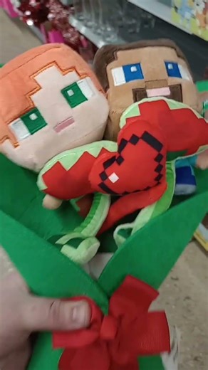 Minecraft Steve and Alex plush Bouquet At Walmart !