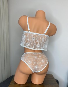 Transparent Lingerie Set - Sheer Crop Top & Bikini Set -comfortable See Through Underwea Plus Size See Through Lingeries Lingerie Sets Open - Etsy