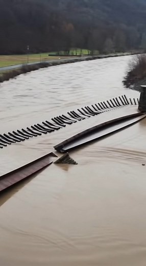 65K views · 83 reactions | Bridge Falls: Dramatic Collapse of Rail Line into Swollen River | Cricket Flix | Facebook
