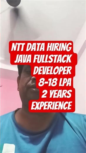 NTT DATA Hiring 🔥 Full Stack Developer | Java + React/Vue | Bangalore