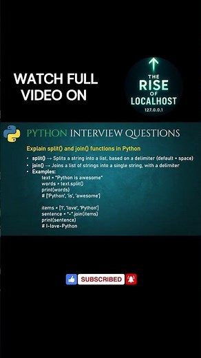 Most Asked Python Interview Questions | Python Interview Preparation 2025