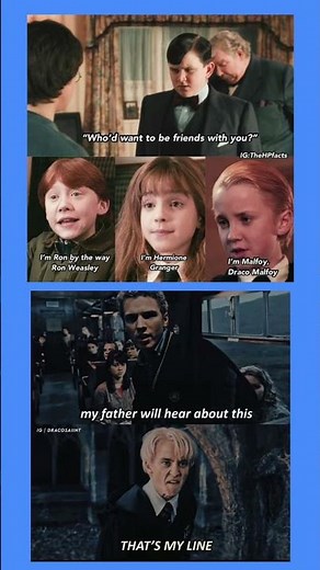 Harry Potter Funniest Draco Malfoy Moments 😂 | "My Father Will Hear About This!" |#Shorts #memes