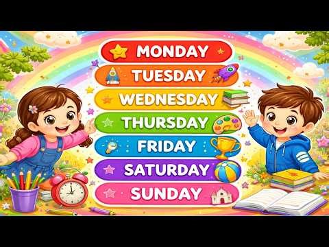 New Weekdays Song for Kids 📅 | Monday Tuesday Wednesday Thursday Friday | Days Song | LittleMarvelss