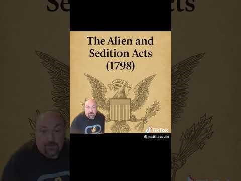 Things You Should Know By Being Alive - Alien and Sedition Acts of 1798