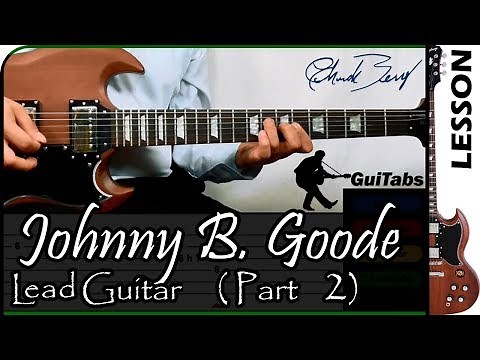 How to play JOHNNY B. GOODE 🎸 [Solo, Ending] - Chuck Berry / GUITAR Lesson 🎸 / GuiTabs N°021 C