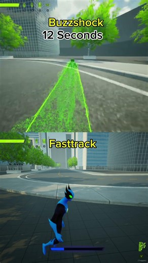 Buzzshock VS Fasttrack Speed Test Ben 10 game #shorts #highrpmshorts #ben10 #gamingshorts #gameplay