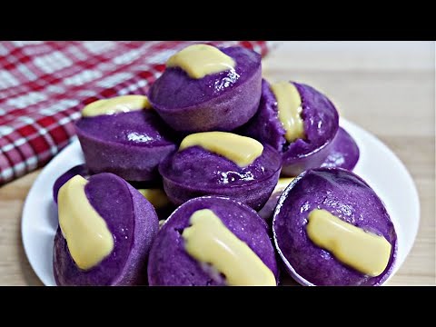 Ube Cheese Puto | How to Make Soft Mini Ube Cheese Puto Recipe | Quick and Easy Merienda and Snacks