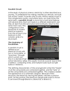Parallel Circuits Reading Passage and x 10 Questions