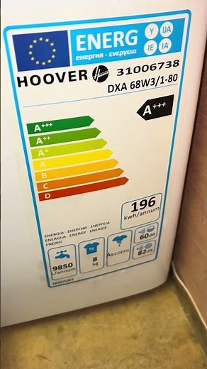 Hoover DynamicNext DXA68W3 washing machine || Washing away on cottons 90°