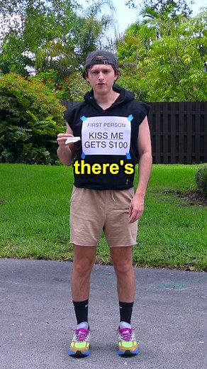 Kiss me for $100 🫢 #fyp #kiss #money #choose #mystery #prank