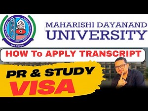 MDU Transcript for PR & Study Visa: Step-by-Step Guide ! Transcript ! WES ! Canada ! Verfication