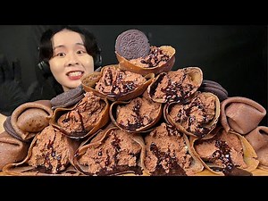 ASMR チョコオレオクレープ大食い‼️〜バレンタインとは悟りである〜【咀嚼音】