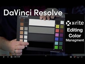 X Rite Color Checker Video - DaVinci Resolve Workflow