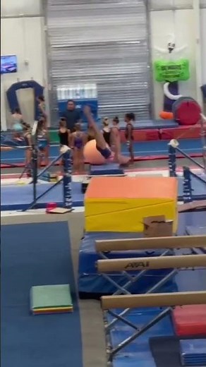 Round off back handspring back layout training #gymnast #tumbling #usagymnastics