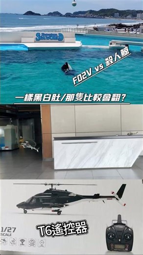 羽翔 F02V 飛狼 vs 虎鯨 那一隻比較會翻？ S-FHSS 對頻 室內 不可能 狂翻 3D 到飛貼地 直昇機 直升機 自由3D 6G款 AIRWOLF