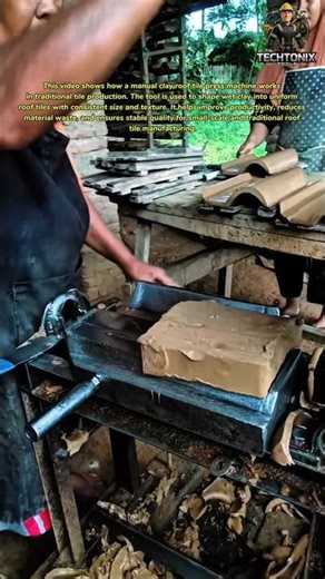 Manual Clay Roof Tile Press Machine | Traditional Roof Tile Manufacturing Process
