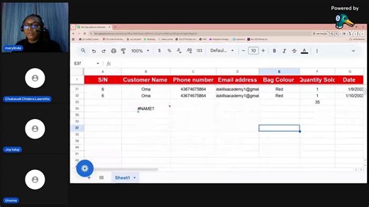 Make up Class. Data entrt, Google Docs and research.