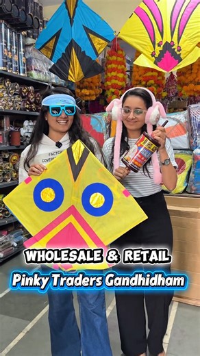 foodie girls gang on Instagram: "Gandhidham's Wholesale & Retail Kite Shop @pinkytraders D.X north, shop no-37, Meldimata Mandir line Opp Bharat Fancy store, Gandhidham 9913116558 #reels #ourkutch #explore #viral #gandhidham"