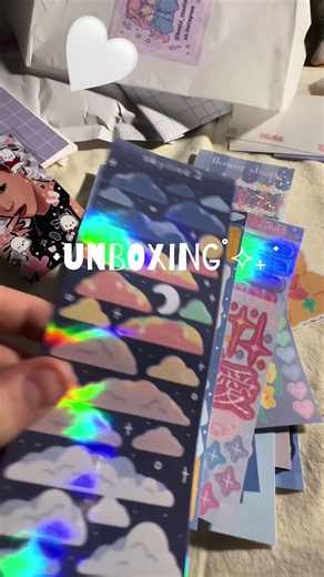 Unboxing Old Etsy Sticker Order: Haul and Freebies