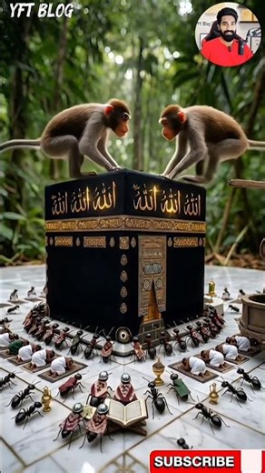 Tiny Ants Build Kaaba Sharif 🕋 | Miniature Kaaba Construction by Ant Colony | AI Wildlife POV