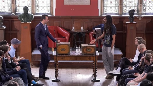 Charlie Kirk debates 'toxic femininity' with president of Oxford Union