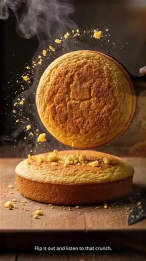 Crispy Cast Iron Cornbread with Gooey Cheese #shorts #foodhack #easyrecipe