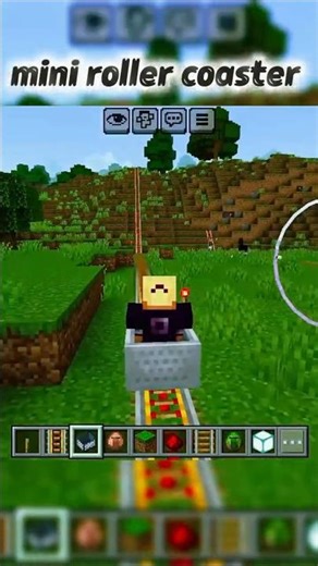 best and simple roller coaster in Minecraft 🎢#gaming #minecraft #shorts