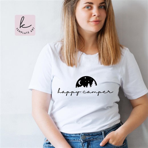 Happy Camper SVG, Camping Life SVG, Outdoor Loverpng, Tent Forest Svg, Camping Shirt Design, Cricut Cut File - Etsy