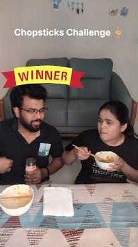chopsticks Challenge #couplecomedy #couplechallenge #trendingshorts #love #fun #food #chopsticks