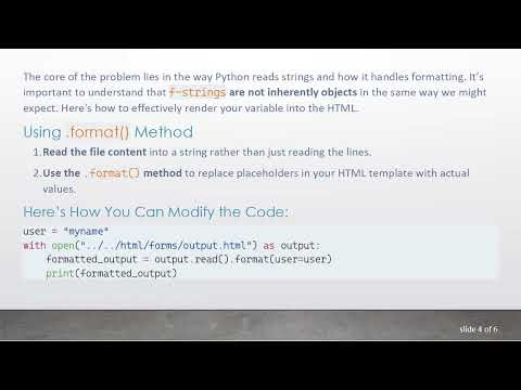 How to Print String Variables as f-strings in Python for HTML Output
