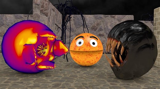 Hot Steel Pacman vs Golden RoboPac vs Black MonsterPac vs InfraPac