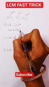 Easy Trick for LCM| Short Trick Maths | LCM and HCF trick #ytshorts #shorts #fun
