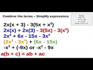 Simplify Variable Expressions (algebra p5)