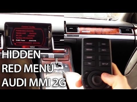 How to access hidden red menu in Audi MMI 2G (A4 A5 A6 A8 Q7) service