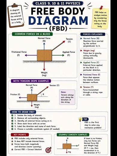 Free Body Diagram (FBD) Explained 📦 | Class 11 Physics | Learn Forces Easily