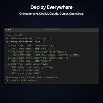 Agent Package Manager (APM) in 1 minute