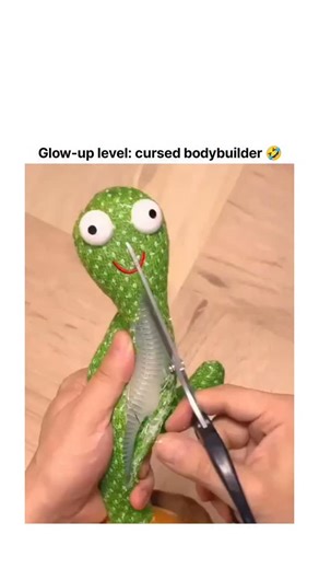 Explore World on Instagram: "The post shares a 37-second video of a DIY craft transforming a green frog plush into a grotesque, glowing muscular male figure using cutout faces and LED lights, captioned "That's gross " to highlight its uncanny humor. Created by @tannokasa4 , who specializes in sharing quirky videos across multiple accounts, it exploded with 28K likes and 1.6M views shortly after posting, driven by the blend of innocent crafting and eerie results. Replies amplify the comedy throug