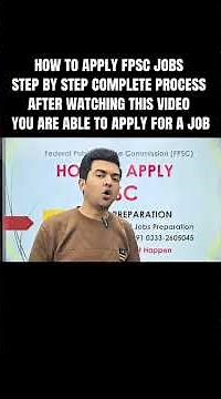 How to Apply Online for FPSC Jobs in 2026 Step by Step Guide | How to Fill Form & Pay Fee Online