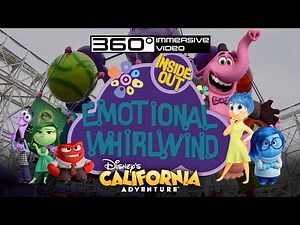Inside Out Emotional Whirlwind - 360° Video - 6.1K | Disney California Adventure | 2024