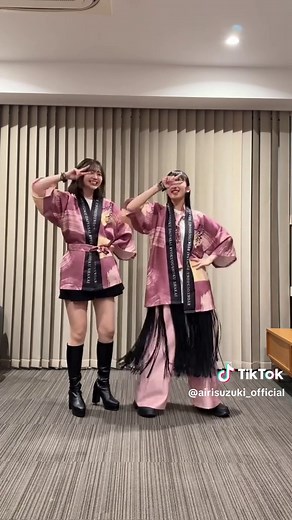 @緑黄色社会 #長屋晴子 ちゃんと🥦 #主人公になろう feat.鈴木愛理 #さしこ、このコラボのリクエスト、そして振り付けも全力で覚えてきてくれてありがとう🩷 ラストのところが可愛すぎて、愛理チーム悶絶🤤！！ #緑黄色社会 #緑黄色夜祭