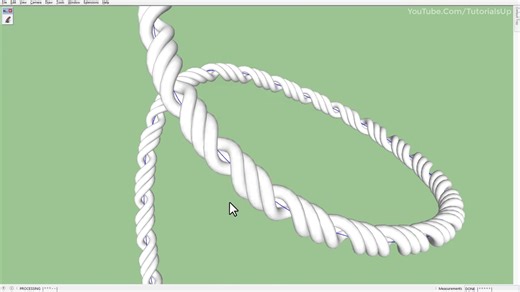 【粉丝福利】SU制作麻绳类的旋转物体——How to Make Rope in sketchup
