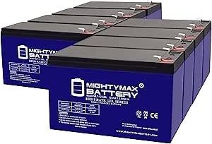 Mighty Max Battery 12V 7AH Gel F1 Replacement Battery Compatible with Cyberpower cp1500avrlcd - 8 Pack